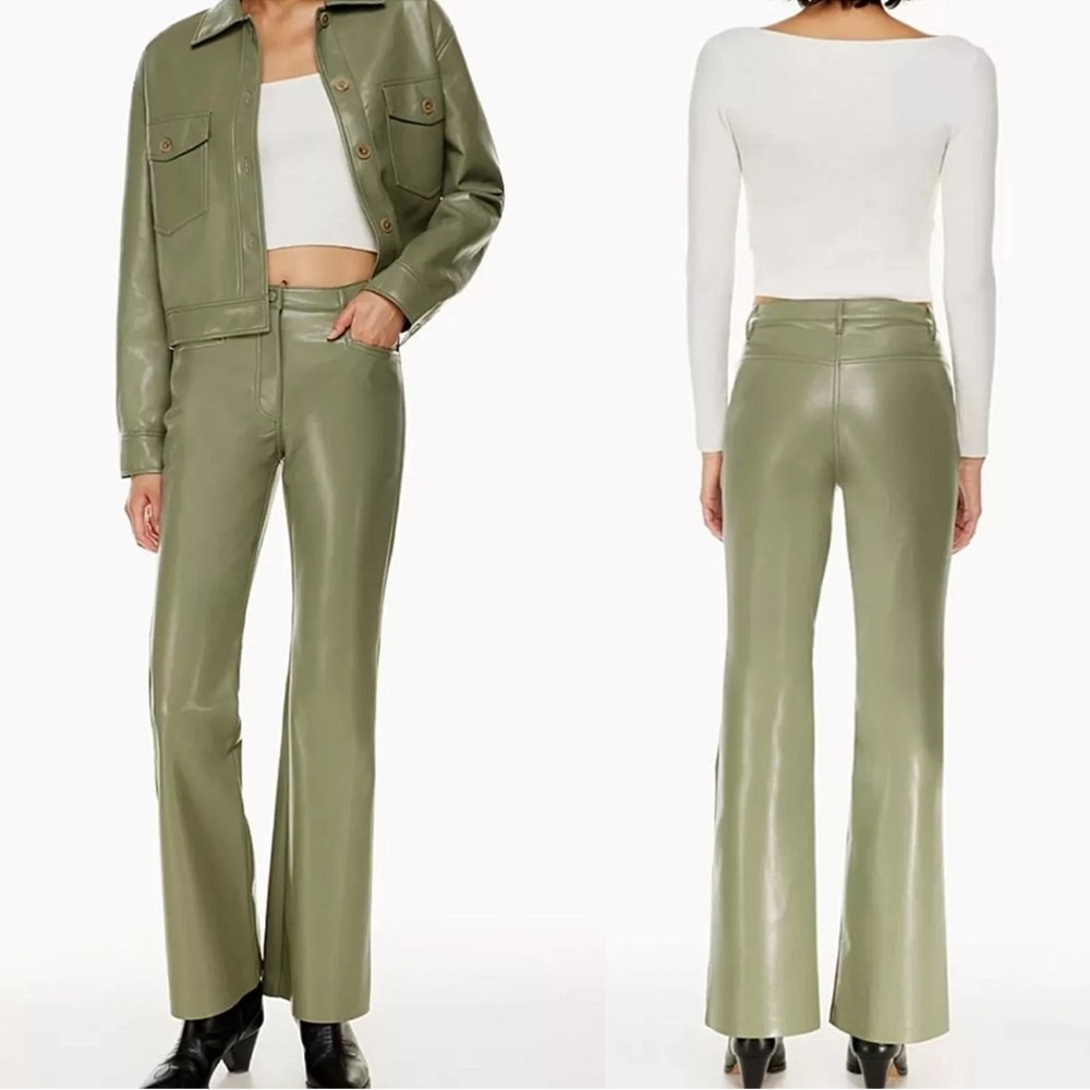 Aritzia Wilfred Beatrix Sage Flare Pants with Boot Cut 4